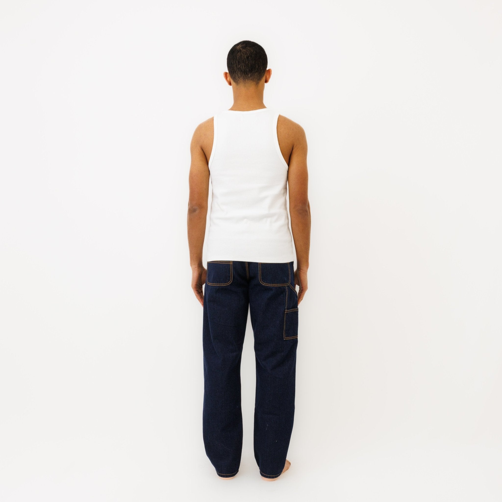 Pantalon DN Charpentier Coupe Ample Bleu Un Lavage - Ateliers de Nîmes