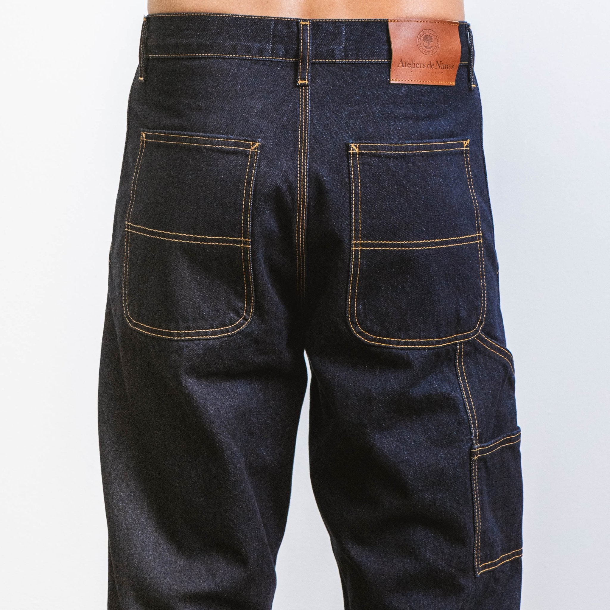 Pantalon DN.CHARPENTIER _ Coupe ample Bleu Un Lavage - Ateliers de Nîmes