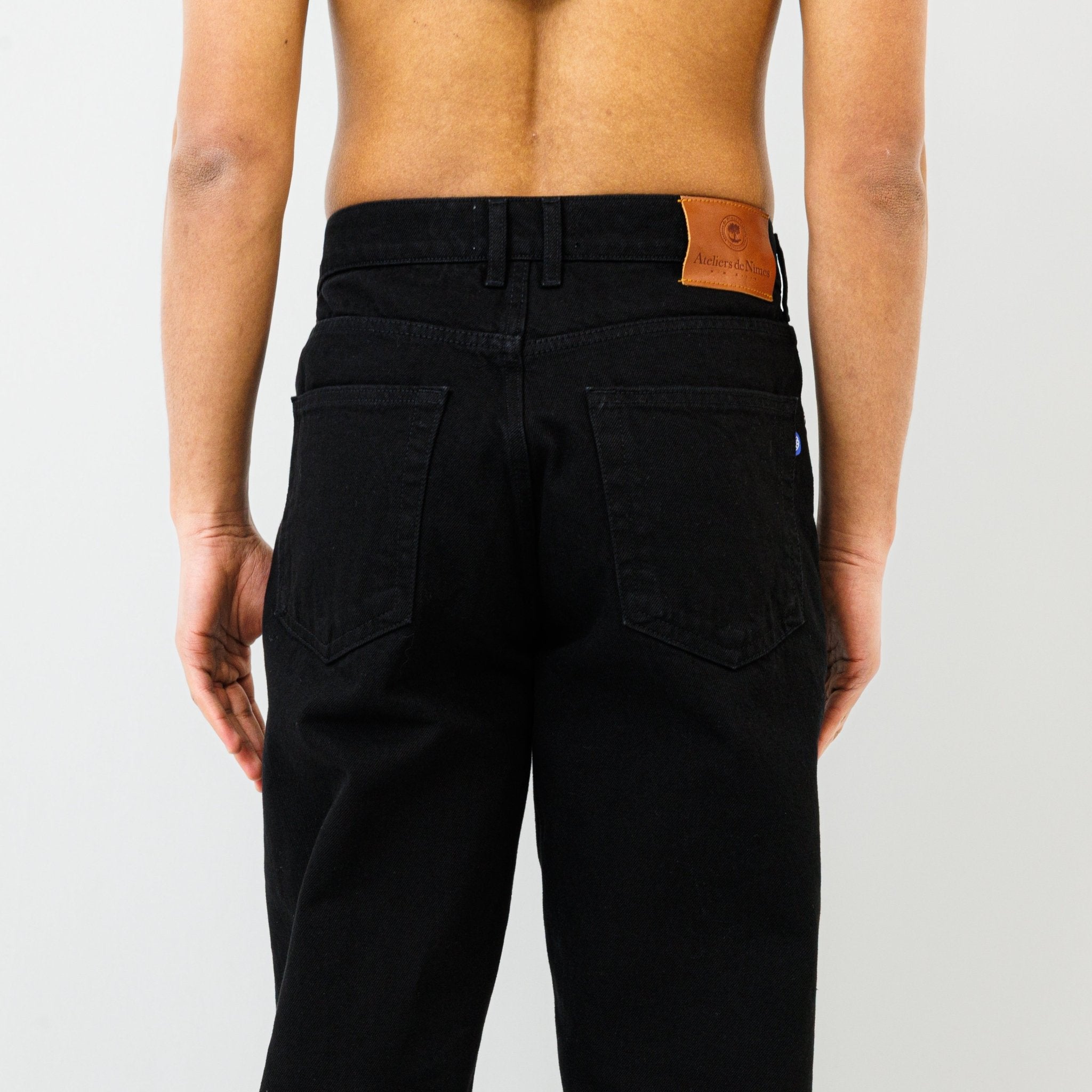 Jeans DN.10 Coupe Ample Noir Un Lavage - Ateliers de Nîmes
