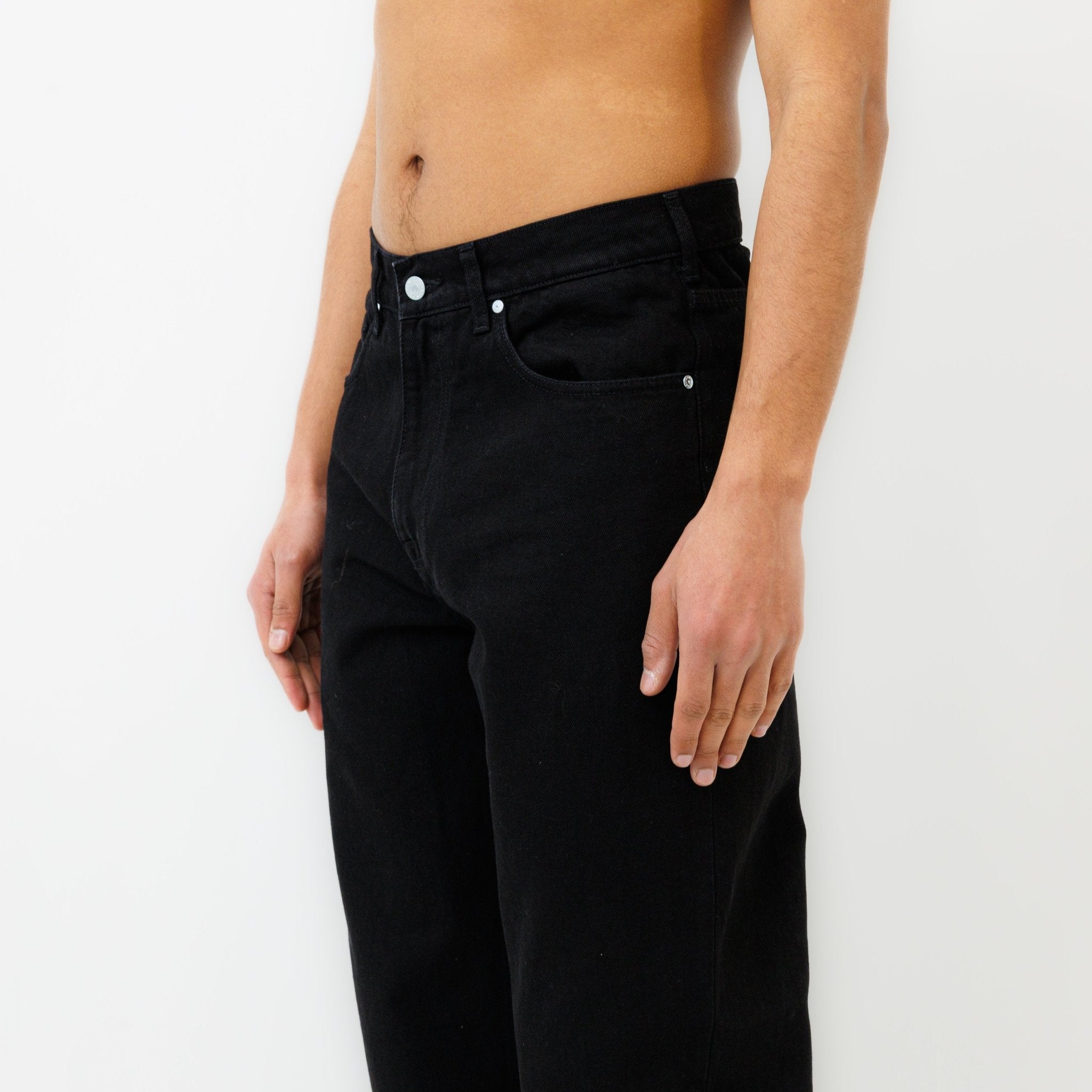 Jeans DN.10 Coupe Ample Noir Un Lavage - Ateliers de Nîmes