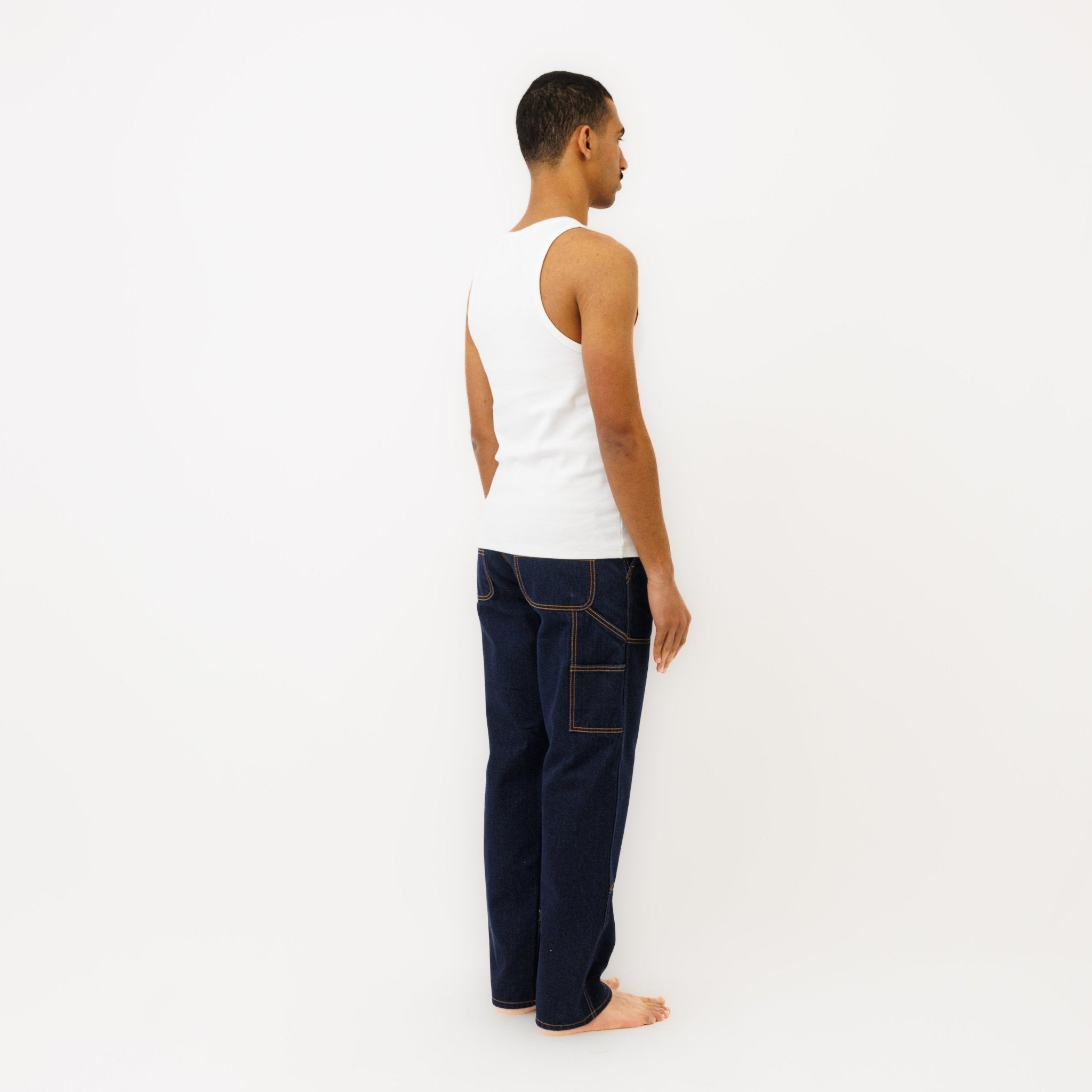 Pantalon DN Charpentier Coupe Ample Bleu Un Lavage - Ateliers de Nîmes