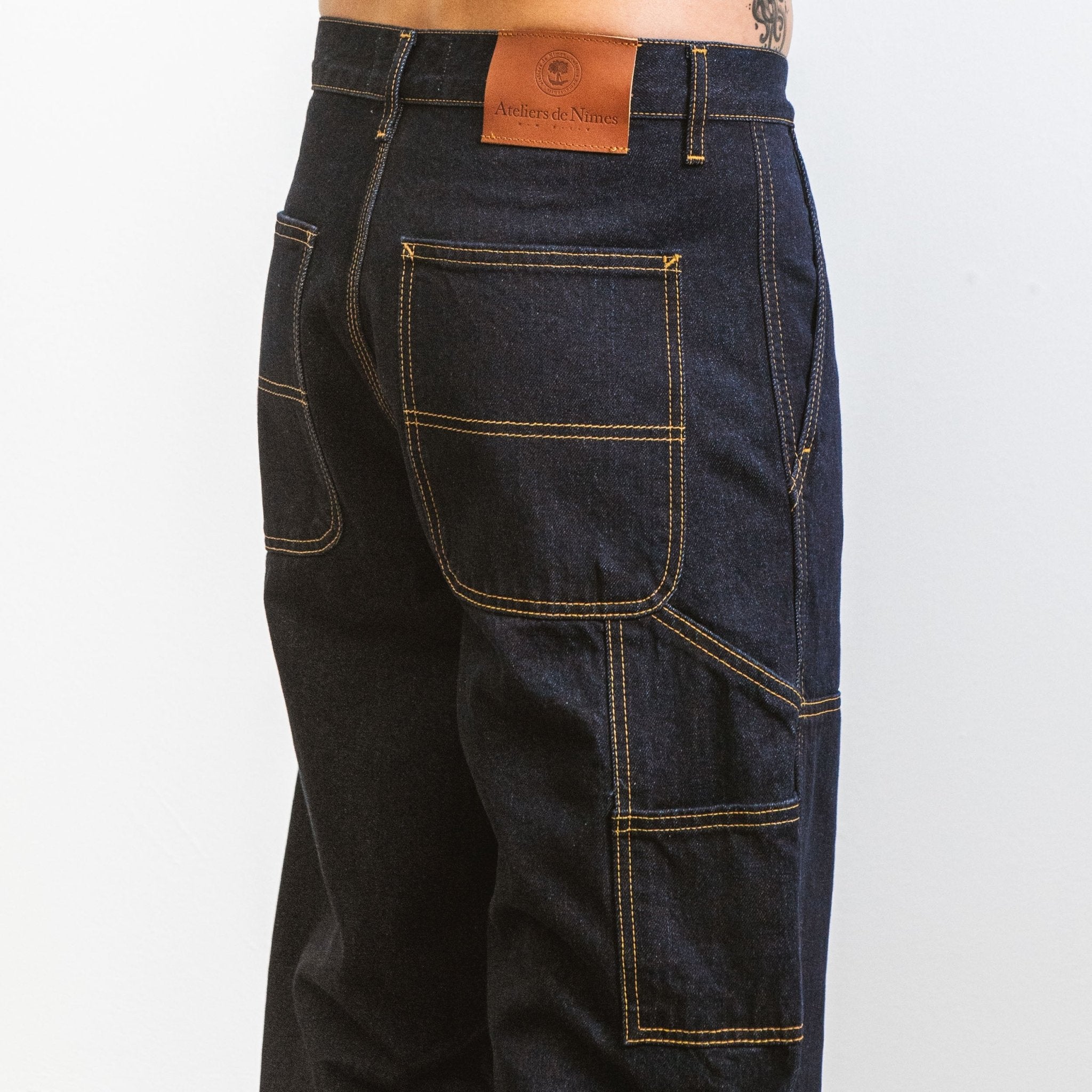 Pantalon DN.CHARPENTIER _ Coupe ample Bleu Un Lavage - Ateliers de Nîmes