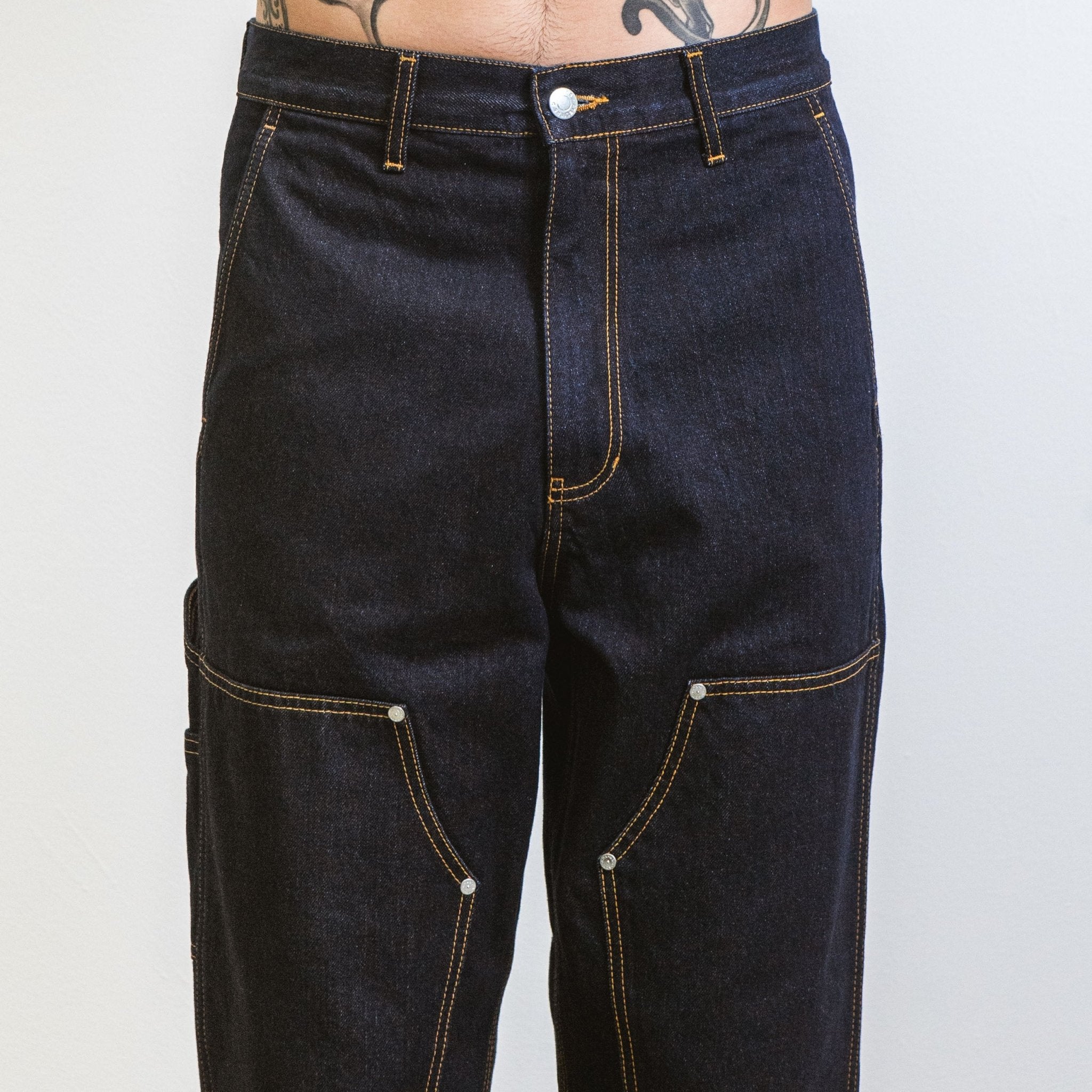 Pantalon DN.CHARPENTIER _ Coupe ample Bleu Un Lavage - Ateliers de Nîmes