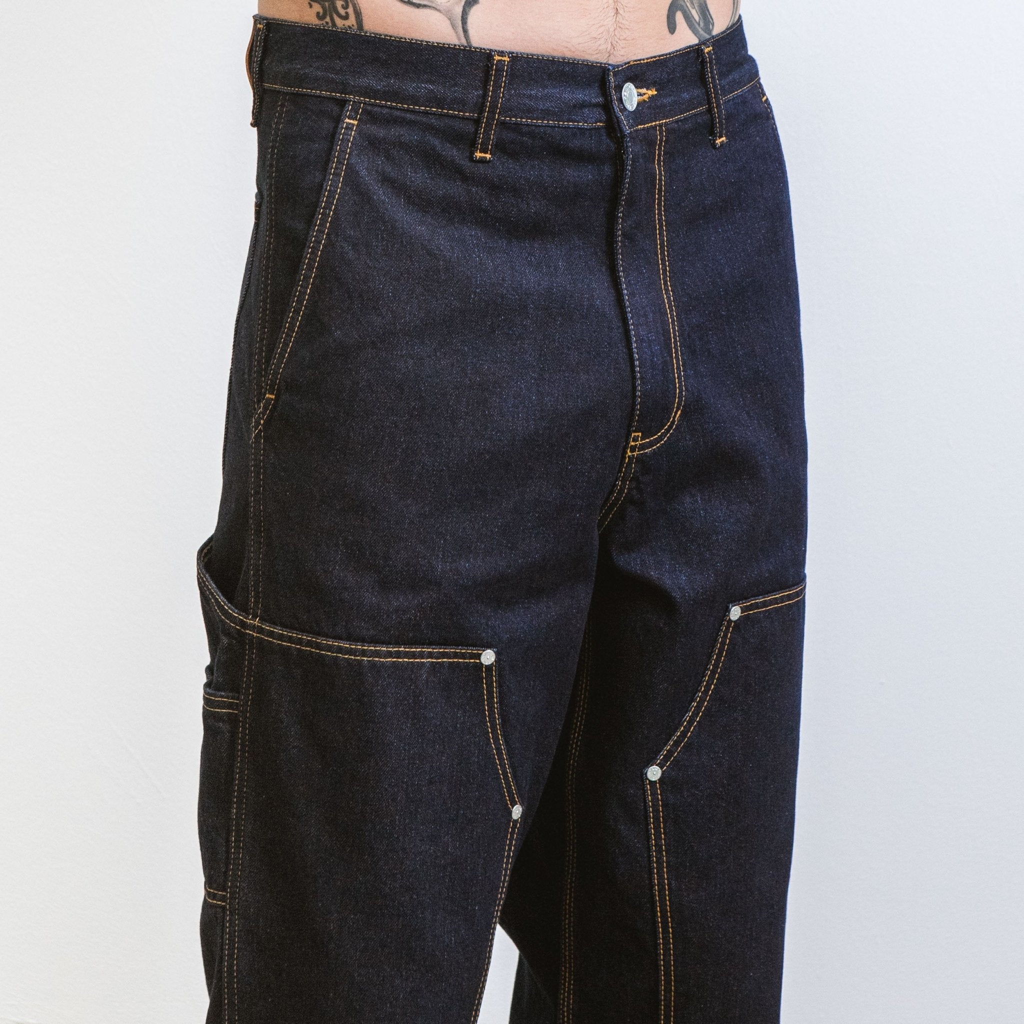 Pantalon DN.CHARPENTIER _ Coupe ample Bleu Un Lavage - Ateliers de Nîmes